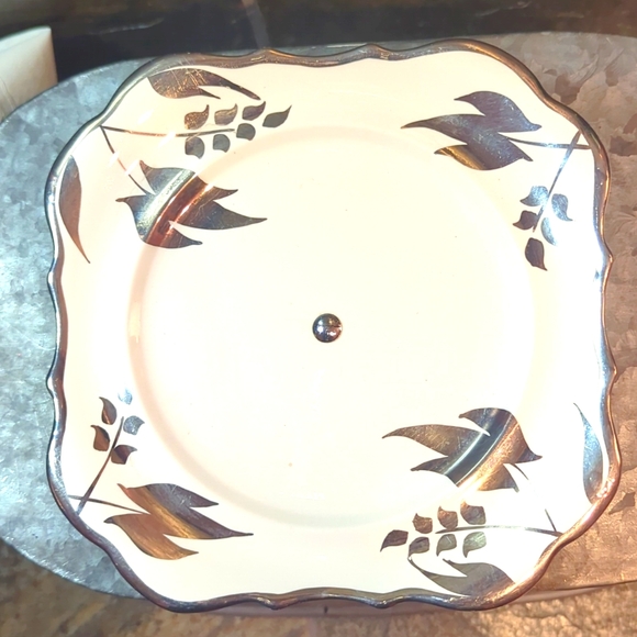 Vintage Lancaster Sandland Ware Silver Luster Footed Desert Tray 1940's - Picture 2 of 7